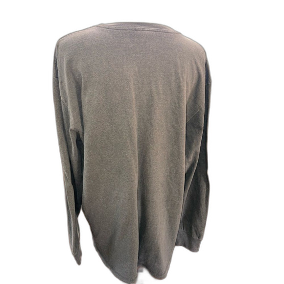 Polo Ralph Lauren Army Green Long Sleeve Crew Neck Tee Navy Pony Logo Men’s L - Picture 5 of 6